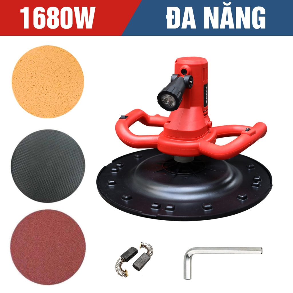 M&aacute;y Xoa Vữa Ch&aacute;t Tường BOSHUN BS-XV1680, C&ocirc;ng Suất 1680W - 6 Tốc Độ - Xoa Vữa, Khuấy Sơn, Ch&agrave; Nh&aacute;m Hot